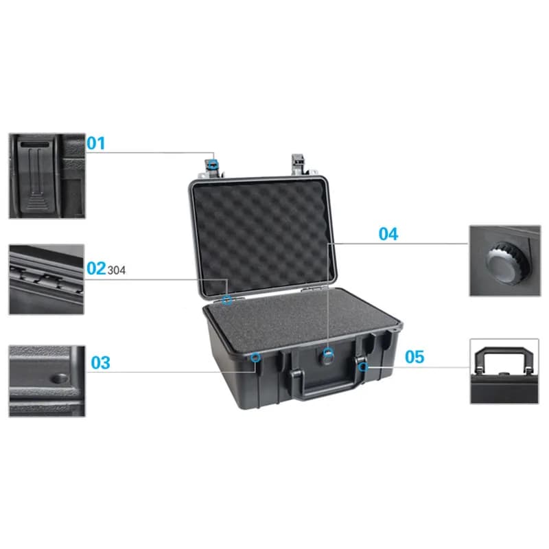 Plastic Tool Case | 280x240x130mm with Protective Foam | Safety Equipment Storage Box - Thumbnail 6