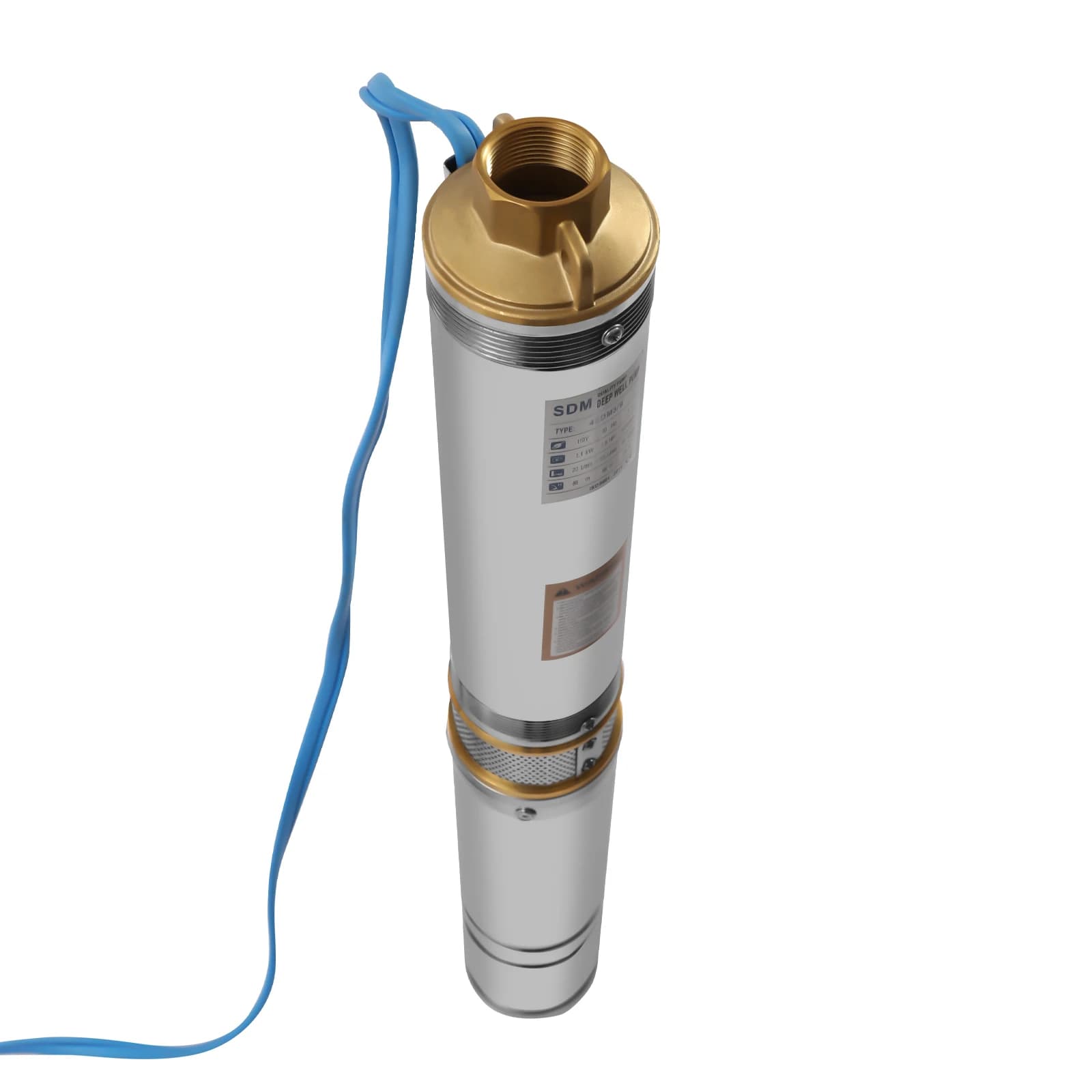 Deep Well Pump | 1.5HP Stainless Steel Submersible | 110V/60Hz Home Water System - Thumbnail 3