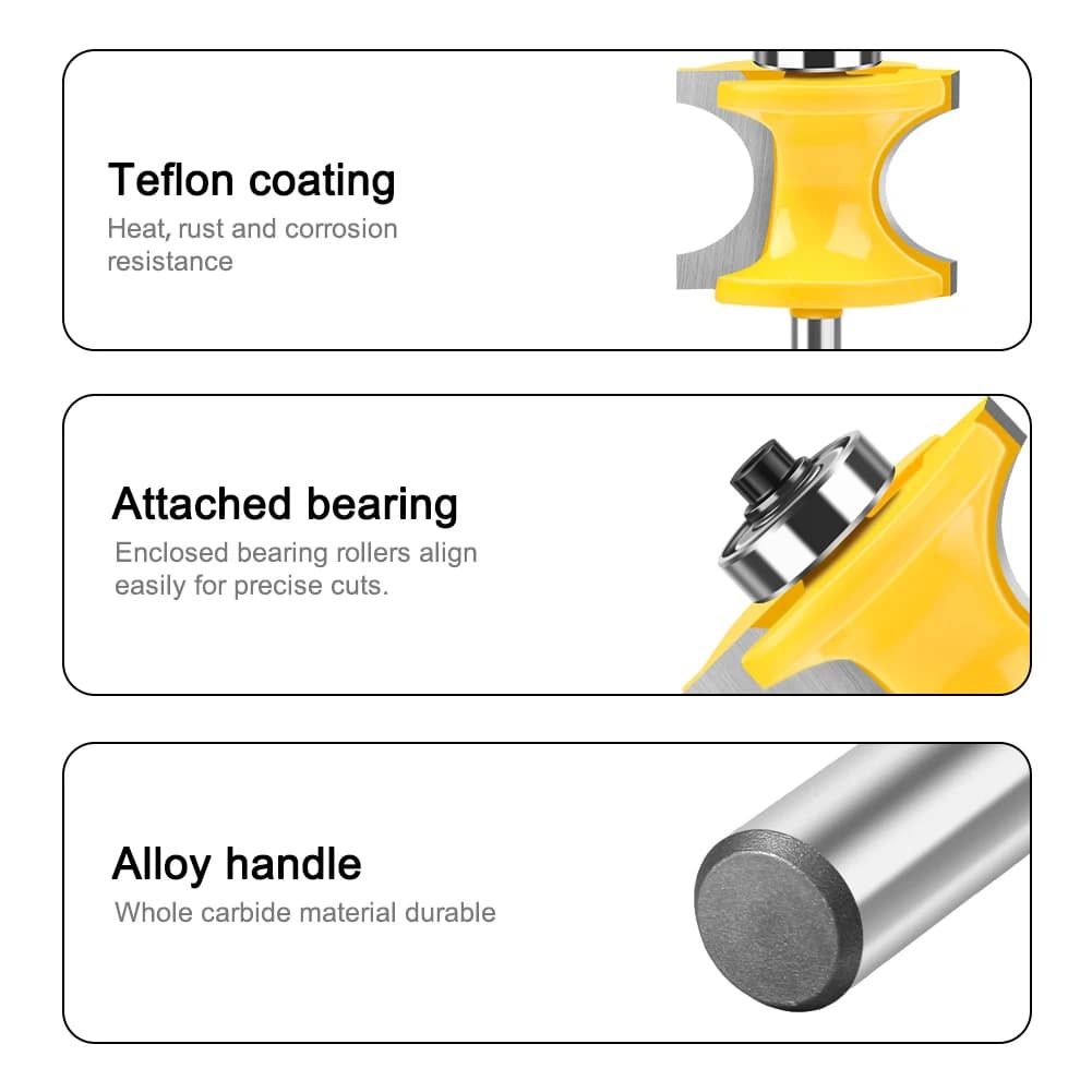 6mm Shank Router Bit | 1/4 Cutting Diameter | For Detail Woodworking & CNC - Thumbnail 4