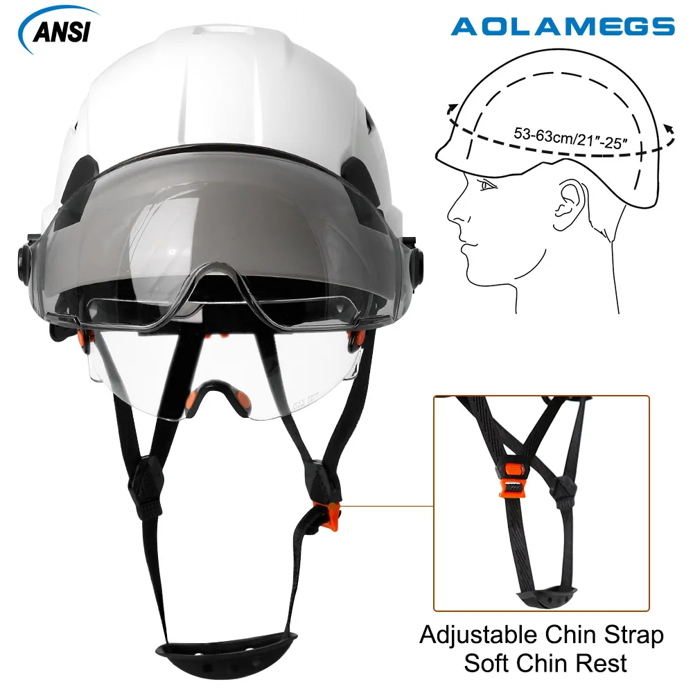 Safety Helmet | 5.0 Noise Reduction Earmuffs | Industrial Hard Hat with Visor | ANSI - Thumbnail 3