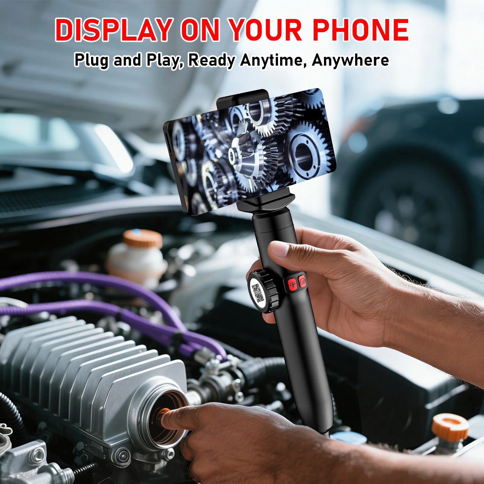 5-inch Industrial Borescope | 3.9mm & 6.0mm Dual Camera | 1080P Inspection Camera - Thumbnail 2