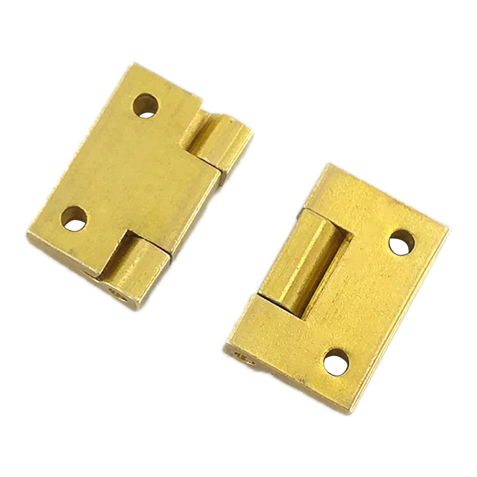 Brass Butt Hinges 19x12.5mm | 2Pcs Cabinet Drawer Connectors | For Jewelry Chest & Wooden Box - Thumbnail 7