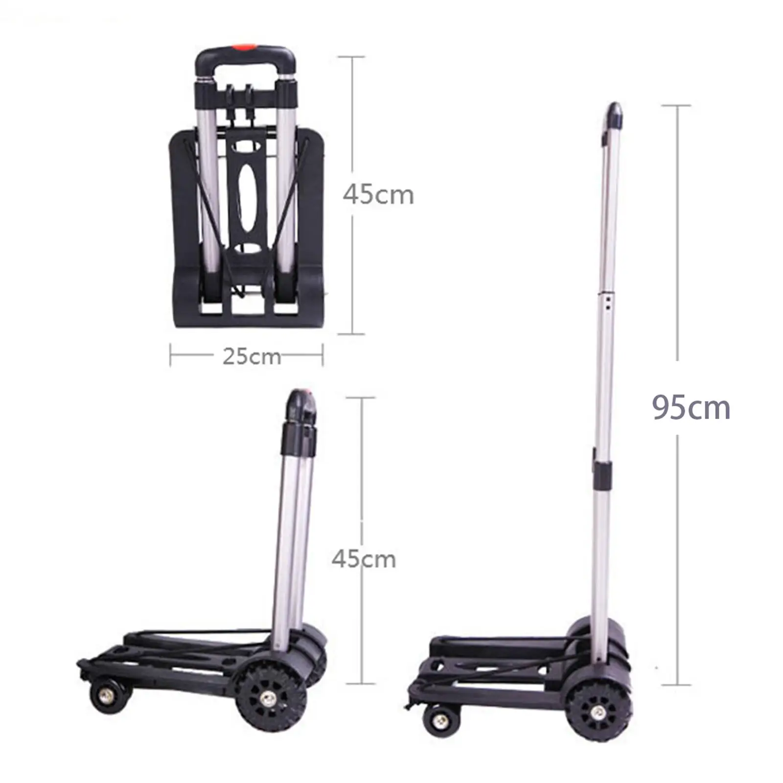 Folding Hand Truck | Heavy-Duty Stair Climbing Cart | Portable Luggage & Moving Trolley - Thumbnail 6