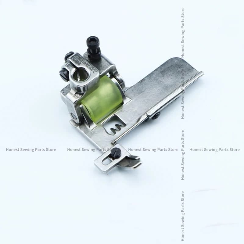 Sewing Machine Presser Foot | Edge Wrapping Roller & Rubber Wheel | 3-Needle 5-Thread Tension - Thumbnail 2