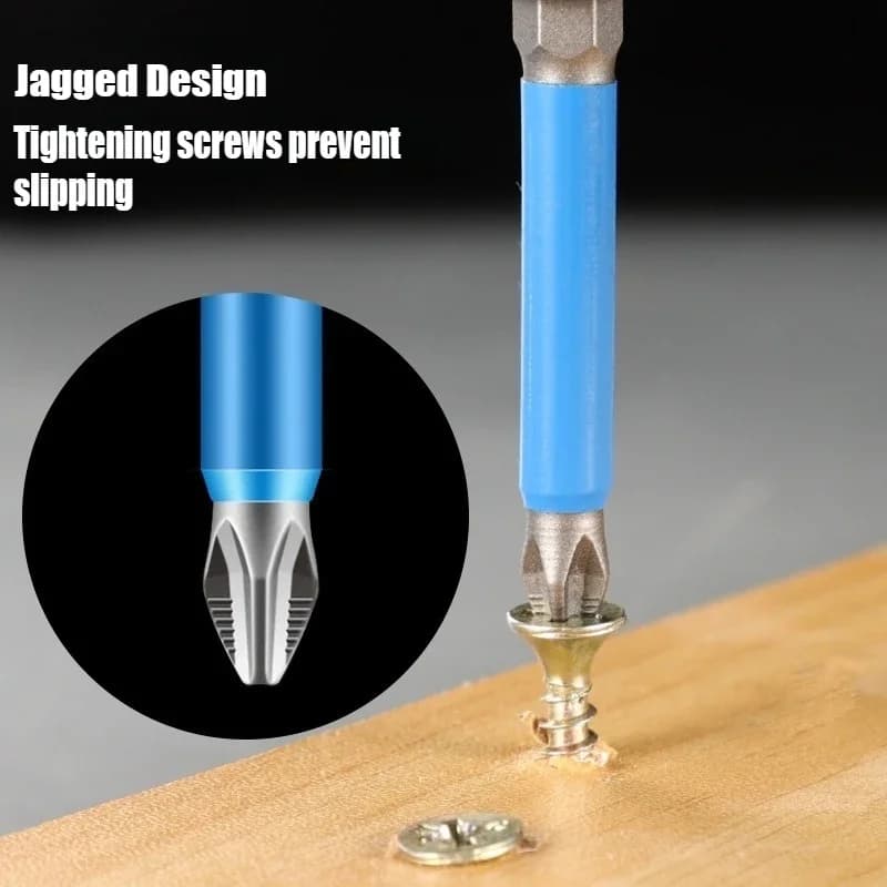 Magnetic Screwdriver Bit Set | PH2 Drill Bits with Non-Slip Grip | High-Hardness S2 Steel - Thumbnail 3
