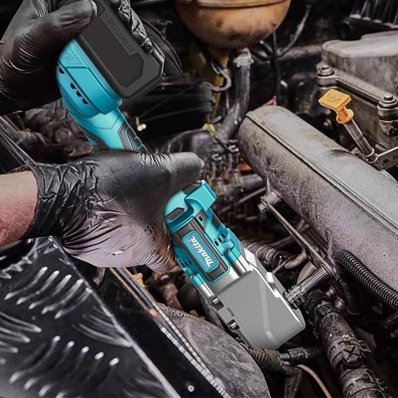 Makita 4800RPM Right Angle Wrench Cordless Electric Impact Wrench 90 Degree Ratchet Wrench For Makita 18v Battery - Thumbnail 4