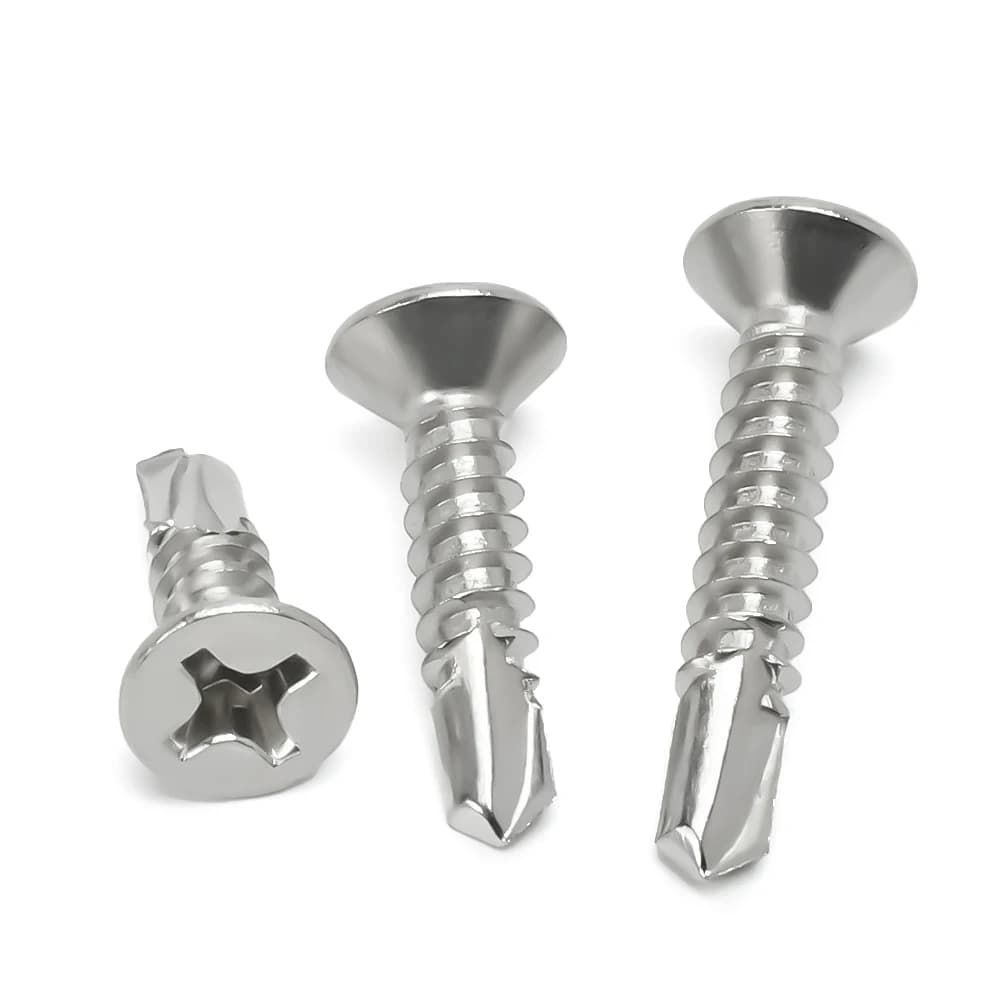 410 Stainless Steel Self Tapping Screws | Phillips Flat Head | Woodworking & Drywall Fasteners - Thumbnail 5