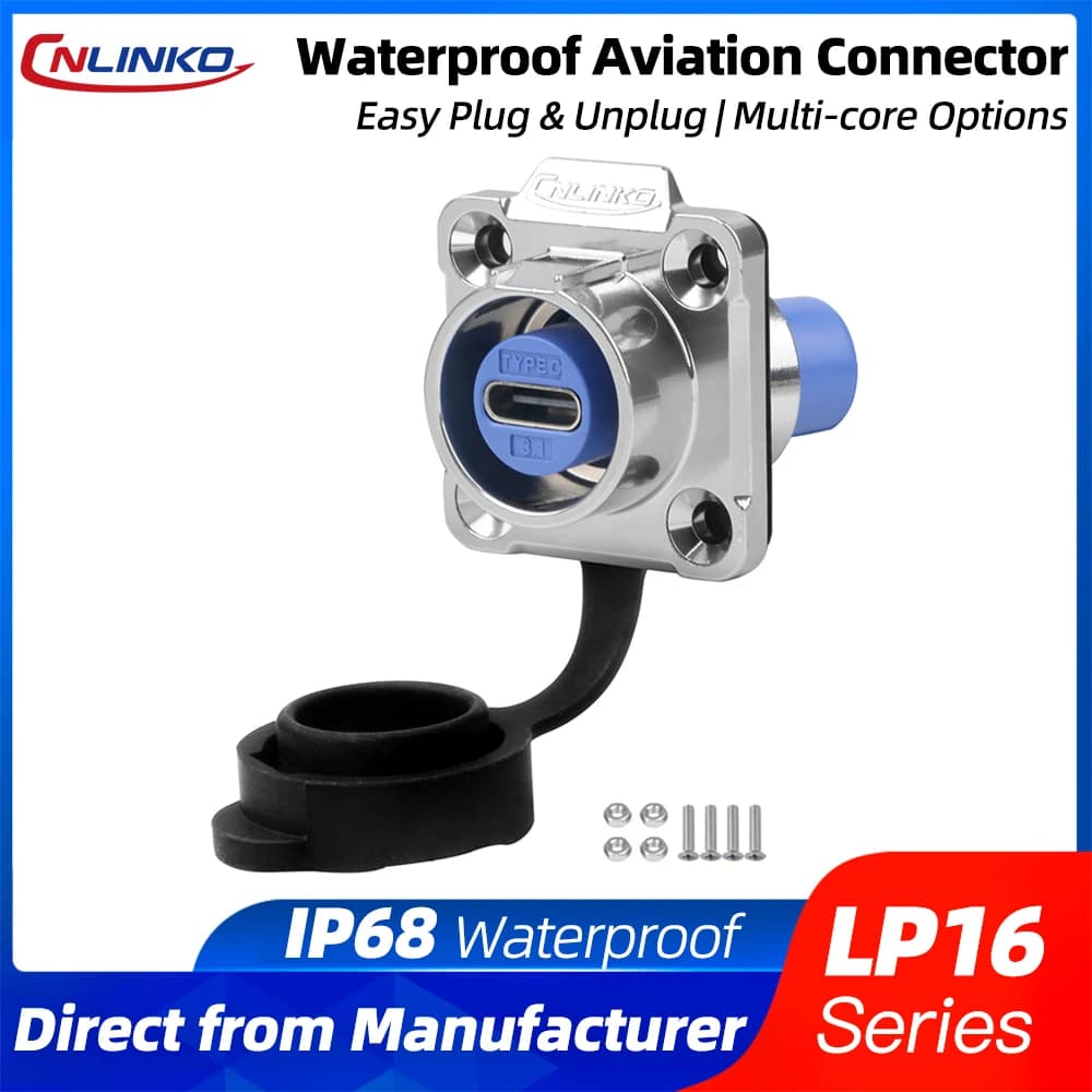 Industrial-Grade USB-C Connector | 10Gbps High-Speed Data & Power | IP68 Waterproof for Marine & Outdoor Use - Thumbnail 2