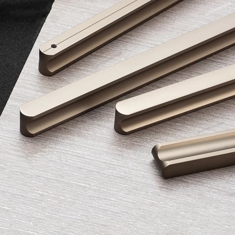 Cabinet Pulls | Champagne Black Aluminum Handles | Long Wardrobe & Kitchen Door Knobs - Thumbnail 3