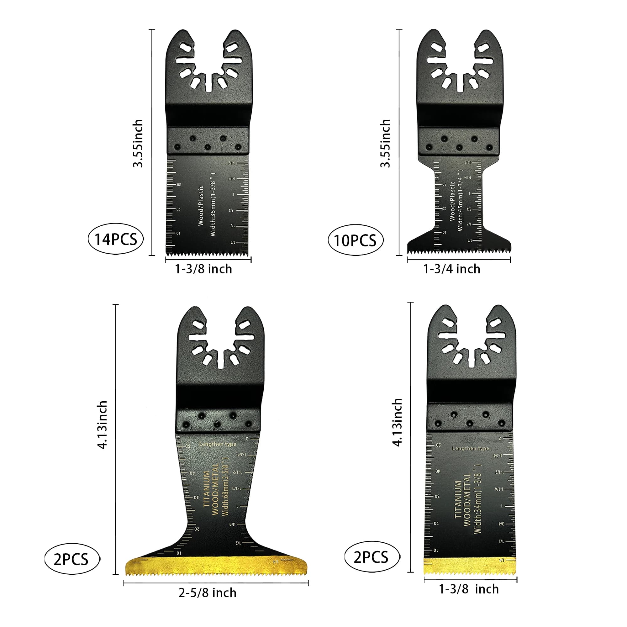 Professional Oscillating Tool Blade Set | 30-Piece Multi-Material Cutting Kit | Compatible with DeWalt, Milwaukee, Makita - Thumbnail 3