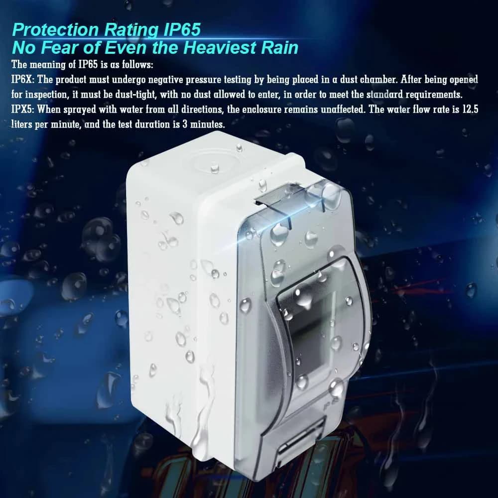 2-Way Outdoor Electrical Junction Box | IP65 Waterproof | PC ABS Panel for MCB & Solar - Thumbnail 3