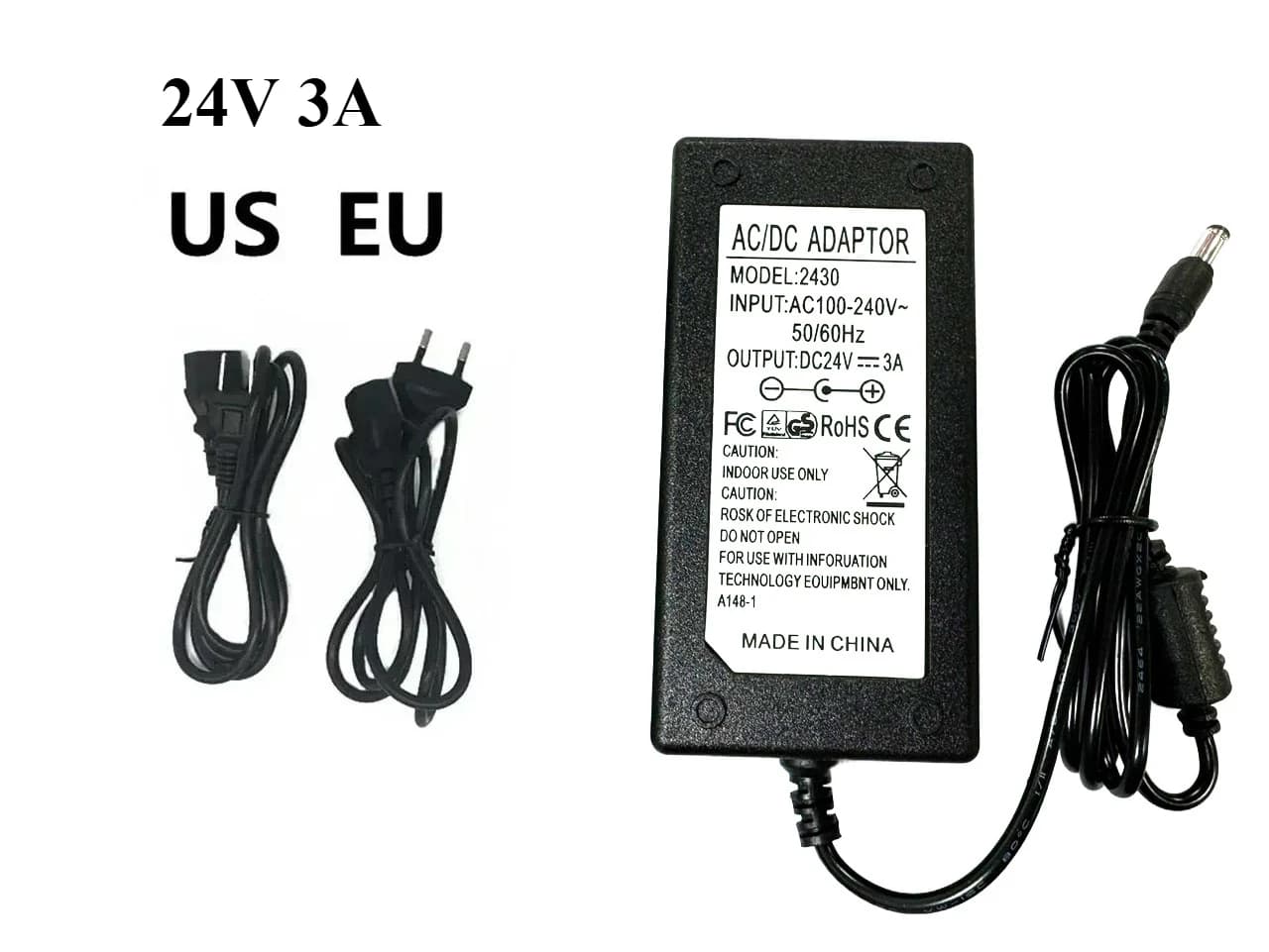 24V AC/DC Power Adapter | 1A-6A Selectable Output | Premium LED Driver & Device Power Supply - Thumbnail 4
