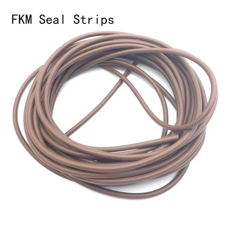 FKM Rubber Sealing Strip | Oil-Resistant Round Cord | 2-10M Lengths | 2-8mm Diameter - Thumbnail 3