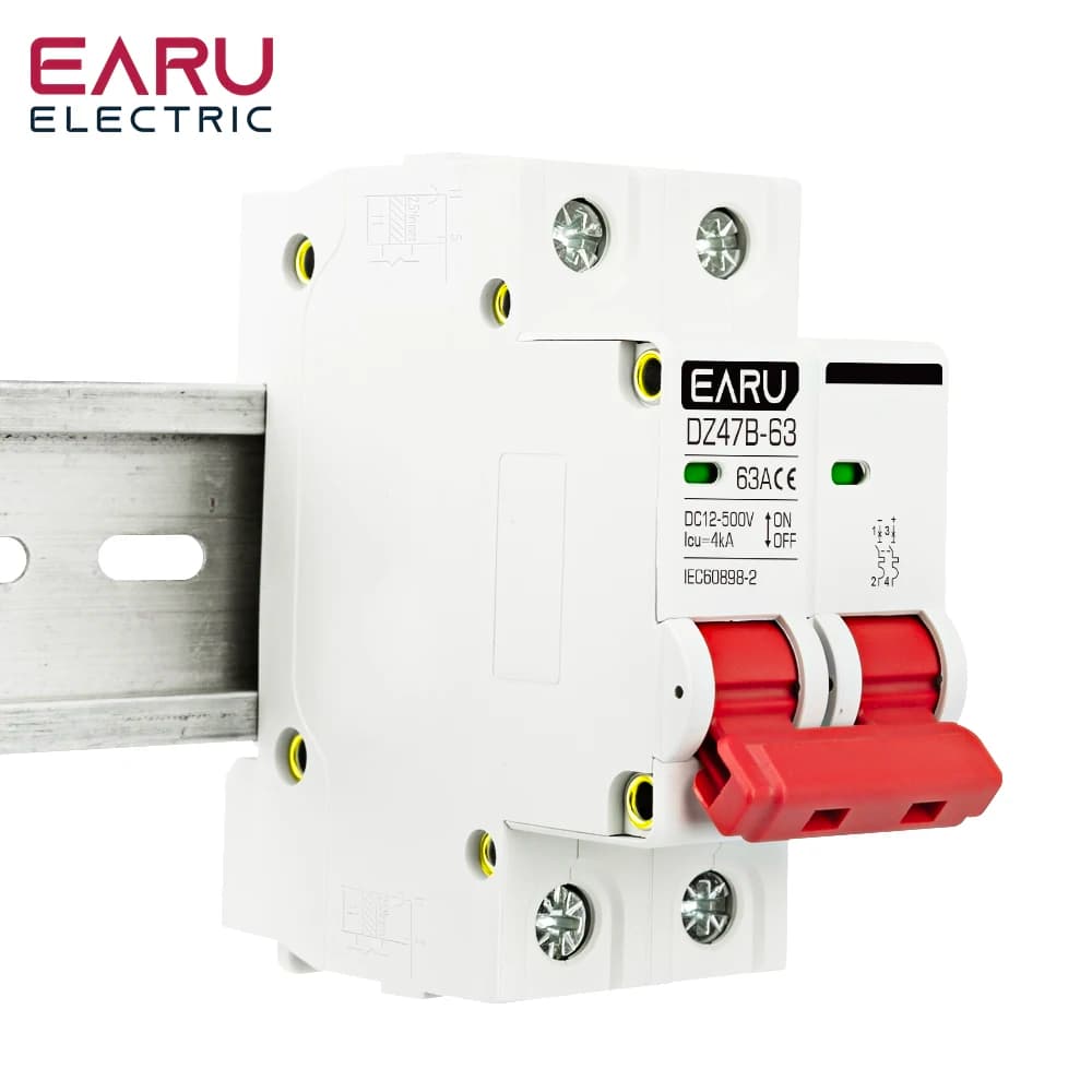 DC Circuit Breaker | 12V-48V Dual-Pole Protection | DZ47 Automotive & Battery Isolator - Thumbnail 6