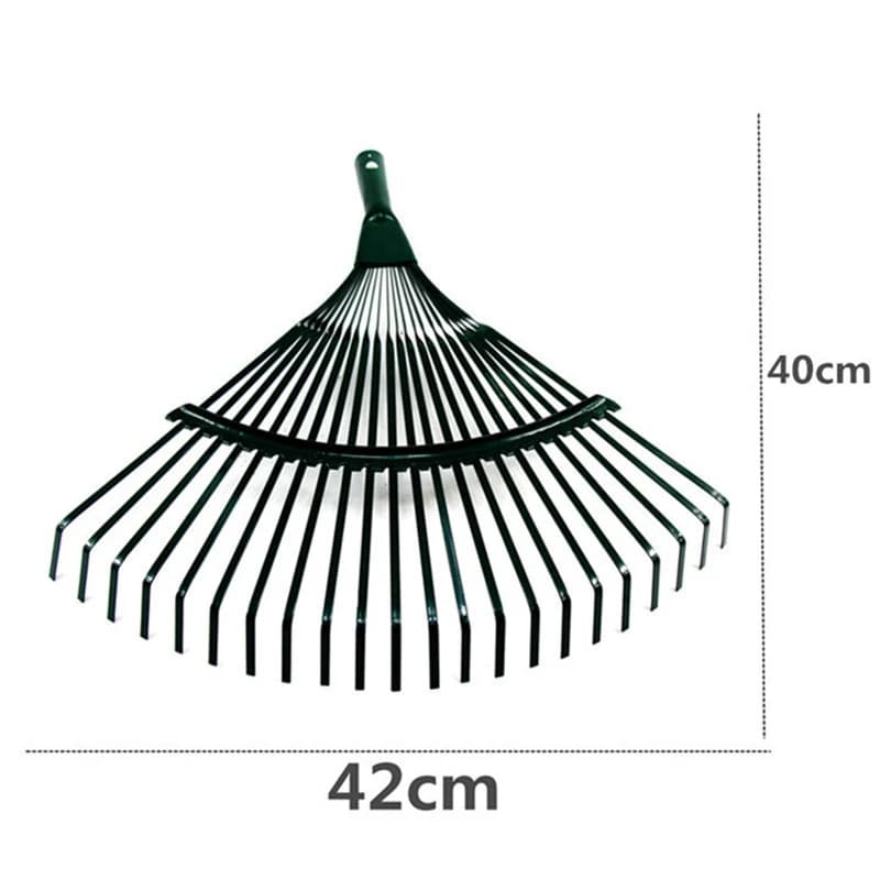 Heavy-Duty 22-Tooth Garden Rake | Durable Iron Construction | Professional Landscaping & Potting Tool - Thumbnail 5