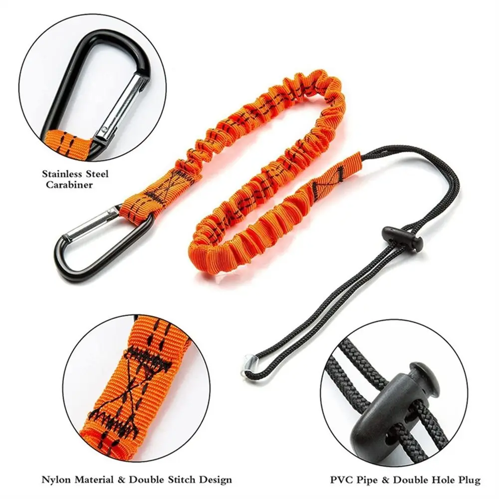 Safety Lanyard with Carabiner | Anti-Fall Tether for Climbing & Aerial Work - Thumbnail 2