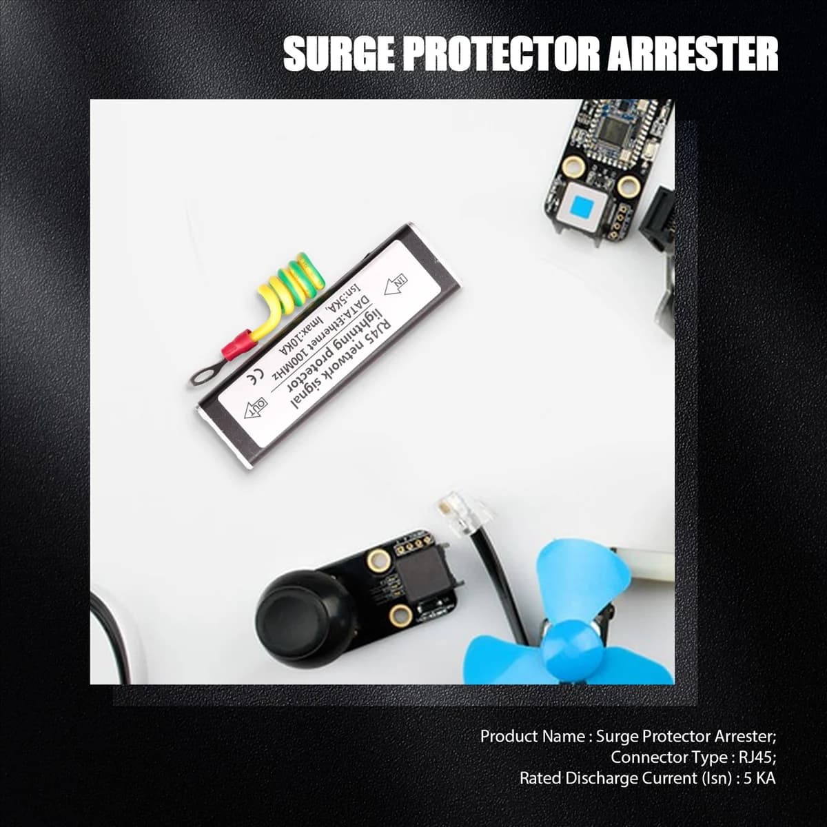 Ethernet Surge Protector | 100MHz Network Protection | RJ45 Plug - Thumbnail 3