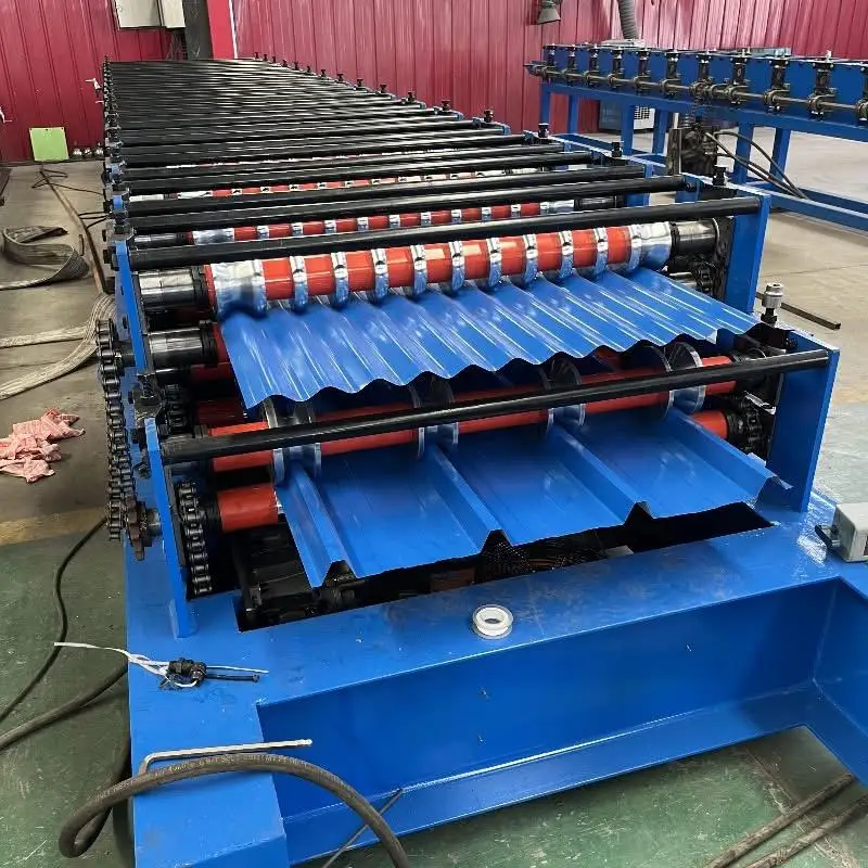 Fully Automatic Trapezoid Corrugated Roofing Sheet Making Machine Tile Making Machine Roof Sheet Crimping Machine Factory Price - Thumbnail 6