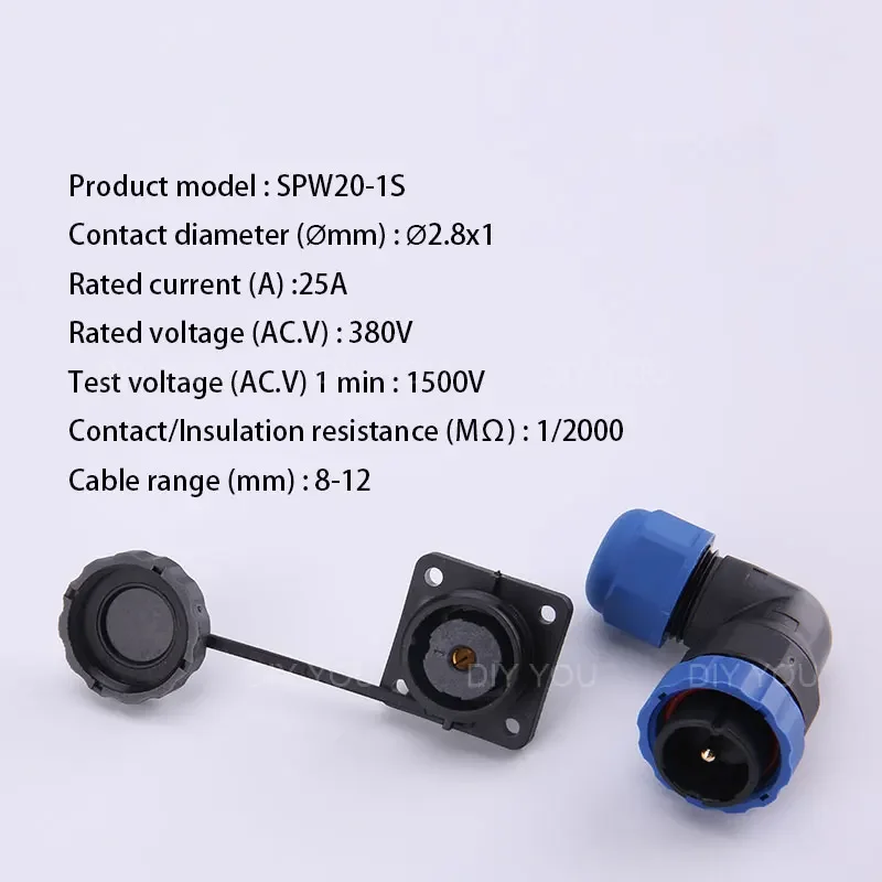 Industrial-Grade IP68 Waterproof Connector | 1-14 Pin Right Angle Plug | Dustproof & Quick-Connect - Thumbnail 6