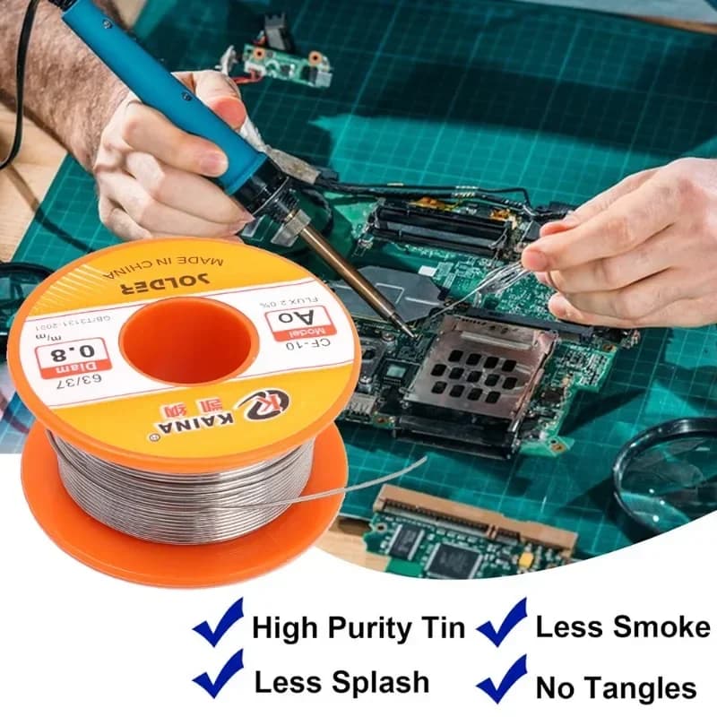 Professional-Grade Rosin Core Solder Wire | 63/37 Alloy | Low Melting Point for Precision Electronics & DIY - Thumbnail 3
