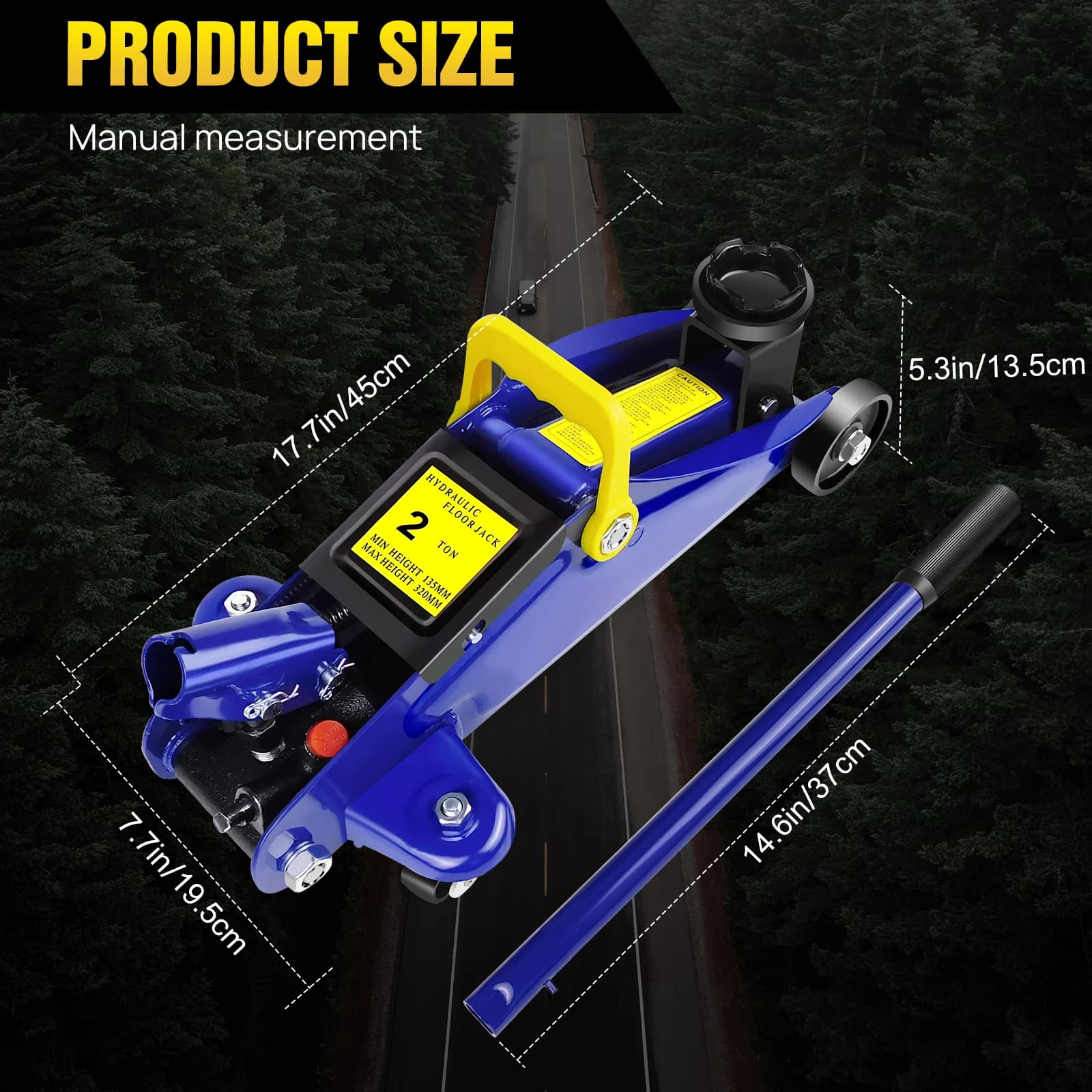 2-Ton Low-Profile Floor Jack & 3-Ton Stand Set | Complete Garage Lift & Tire Repair Kit - Thumbnail 3