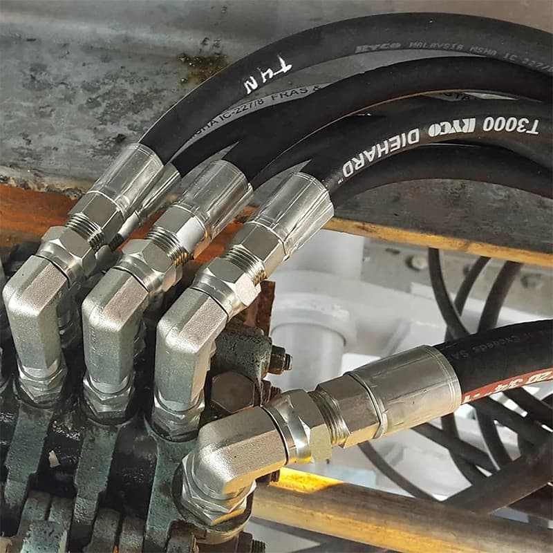 3/8 Hydraulic Hose Fitting | JIC 37° Swivel or NPT Male | Durable Crimp Connection - Thumbnail 4