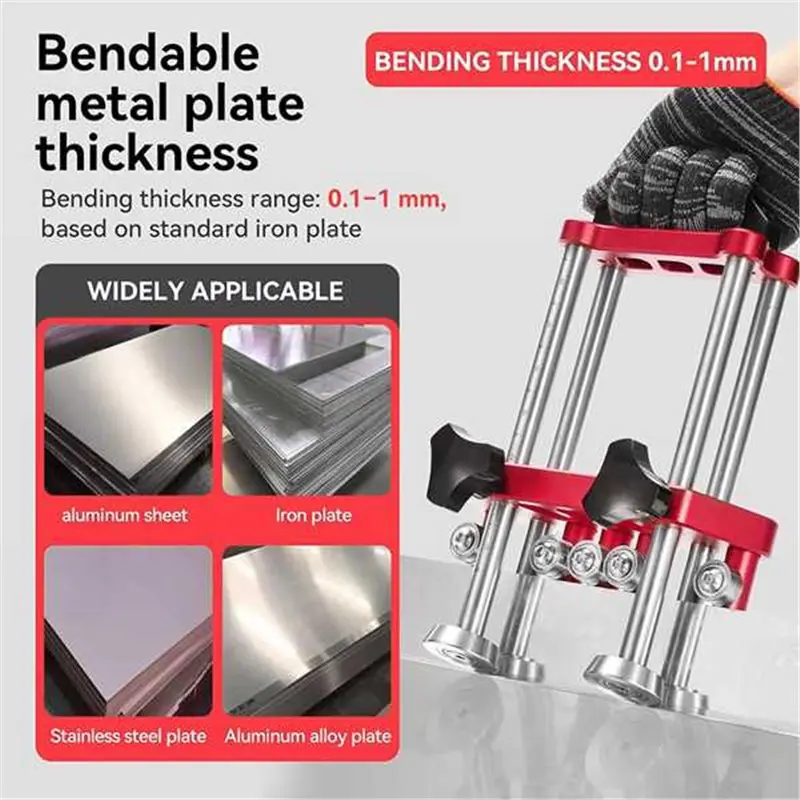 Sheet Metal Bender | 0-100° Adjustable Roller | Heavy-Duty Roofing & Fabrication Tool - Thumbnail 4