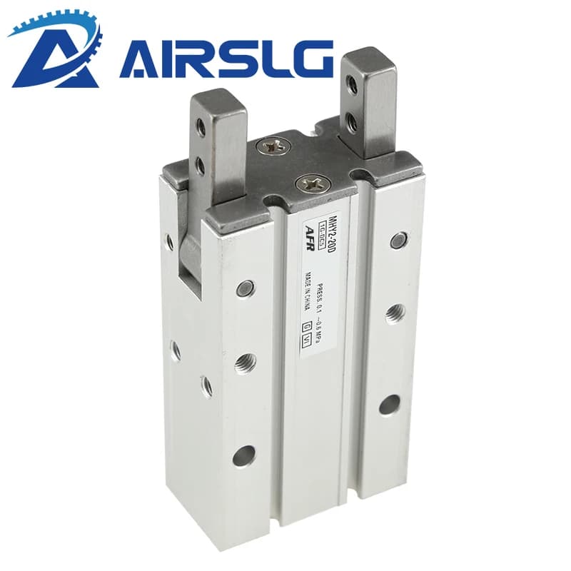 MHY2 10D 16D 20D 25D Double Acting Pneumatic Gripper Bore 10-25mm AFR Brand 180 Degree Angular Aluminium Clamps Gripper Cylinder - Thumbnail 2