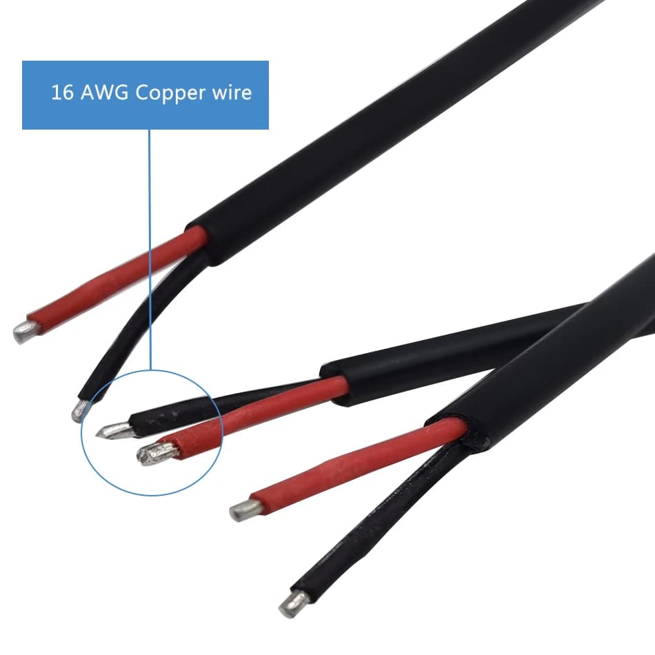 DC Power Cable | 16AWG 5.5x2.1mm/2.5mm Connector | 30cm for LED Strips & Lighting - Thumbnail 4