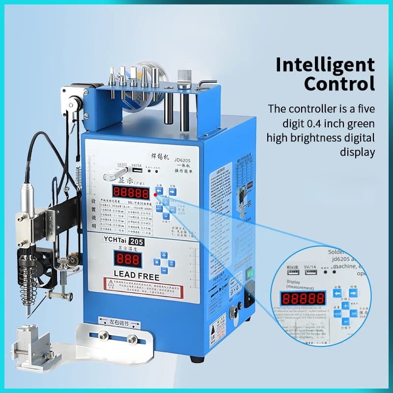 Semi-Automatic Soldering Station | Foot Switch & LED Belt | USB2 Wire & Point Soldering - Thumbnail 3