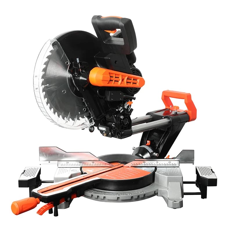 12-Inch Sliding Miter Saw | Single Bevel with Laser Guide | Precision Wood Cutting Tool