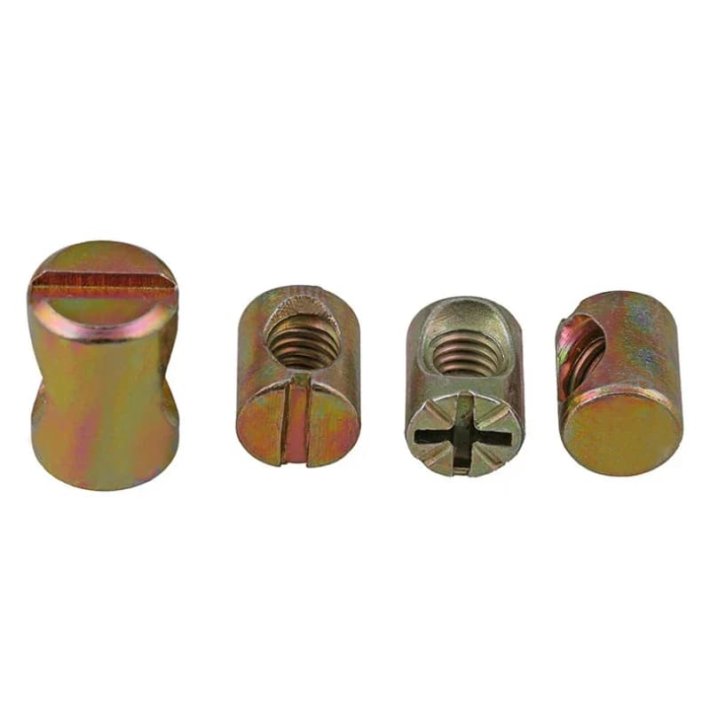 Dowel Barrel Nuts | Hammer-Embedded for Wood Furniture | M6 M8 Horizontal Hole Fasteners - Thumbnail 5