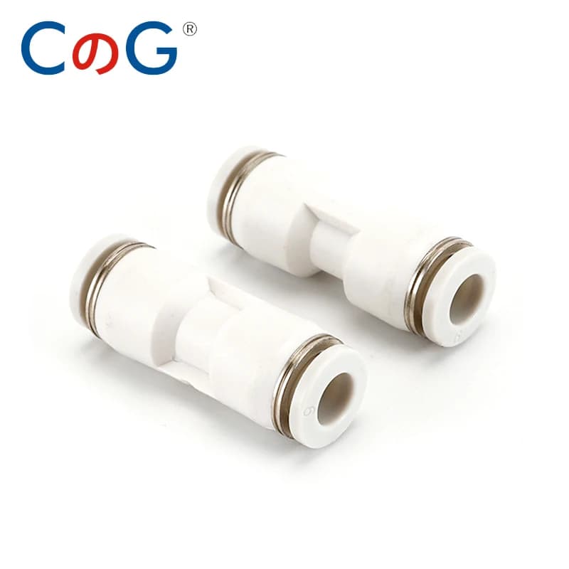 Quick-Release Air Fittings | 10-Piece White PU Connector Kit for 4-16mm Hose - Thumbnail 4