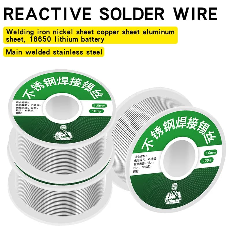 Universal Soldering Wire Tin Wire Tin Melt Rosin Core Solder Soldering Wire Low Temp Silver Welding Rod Wire Iron Metal Weld Bar - Thumbnail 3