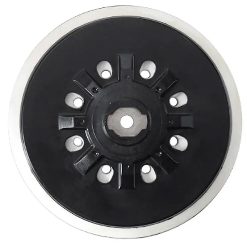 Festool compatible 6-inch sanding pad with 17-hole dust extraction, a hook and loop backup disc for abrasive sanders.