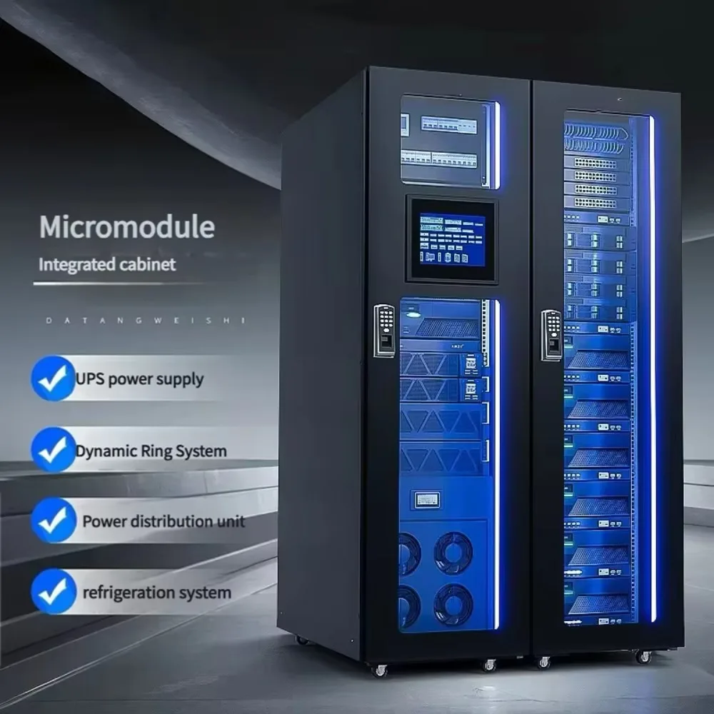 High Quality Data Center Smart Cabinet Perforated Door Network Cabinet Hexagonal Hole IDC Modular Data Center Server Rack - Thumbnail 6