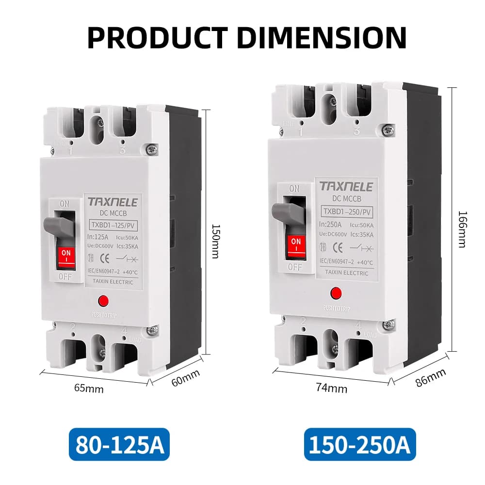 Solar DC Circuit Breaker | 150A-250A MCCB for Photovoltaic & Battery Protection - Thumbnail 6