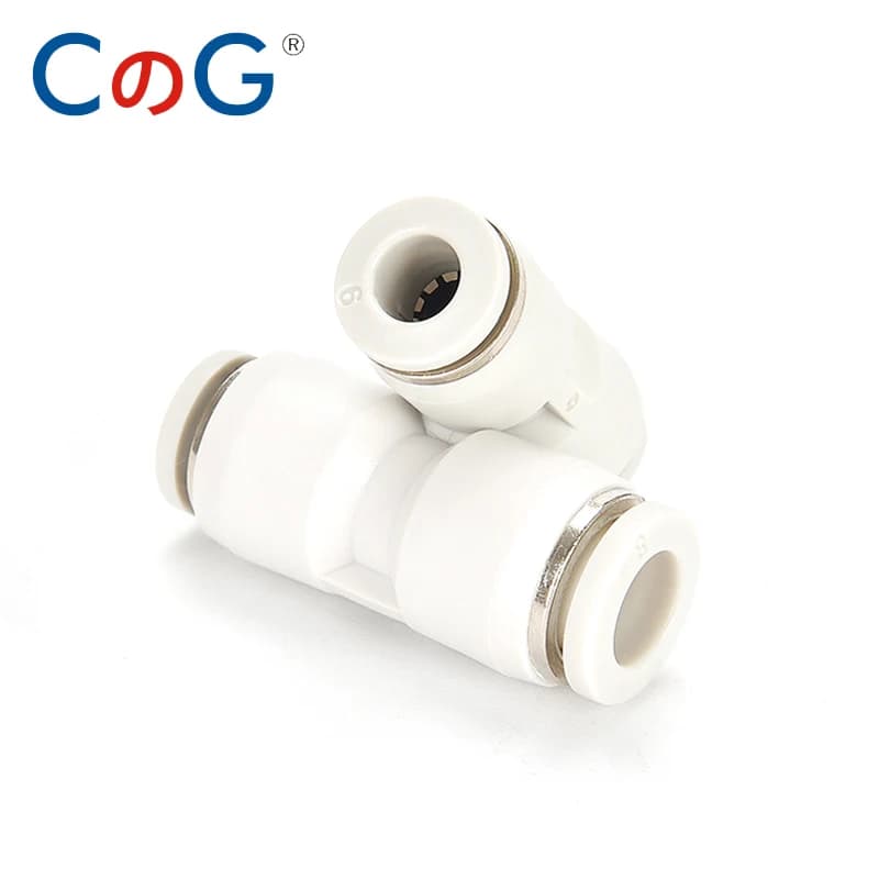 Quick-Release Air Fittings | 10-Piece White PU Connector Kit for 4-16mm Hose - Thumbnail 2