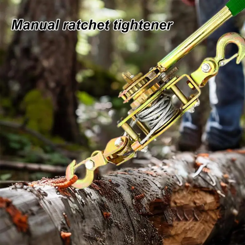 Heavy-Duty Cable Ratchet Tensioner | Reinforced Gears & Pulley System | Lifting & Rigging Tool - Thumbnail 2