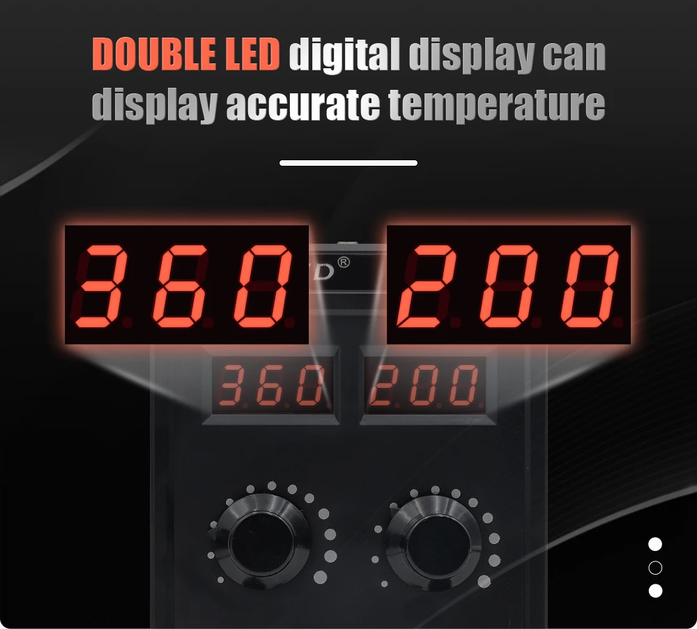 Soldering Rework Station | Hot Air Gun & Soldering Iron | LCD Digital Display 750W - Thumbnail 3