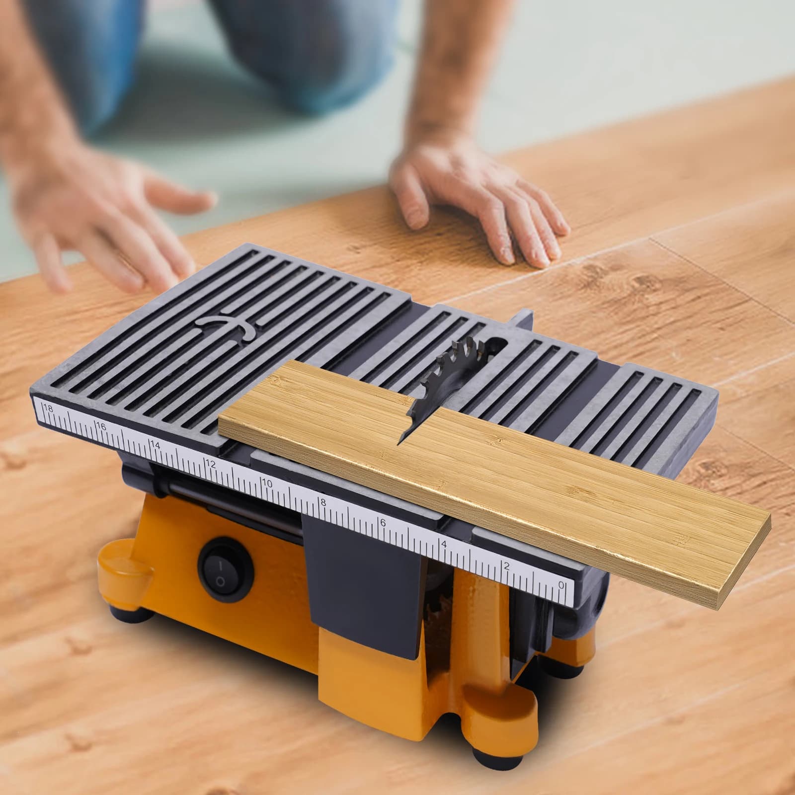 90W Electric Table Saw | 4500 RPM Precision Cutter for Wood & Metal | Compact Workshop Power Tool - Thumbnail 2