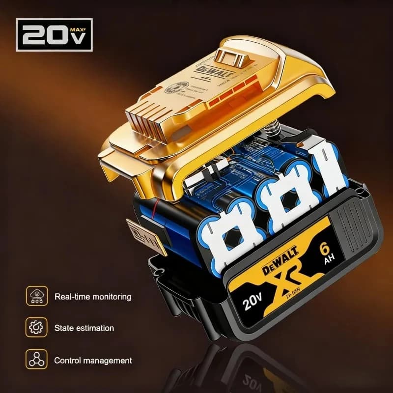 DeWALT 20V/60V 9000mAh High-Capacity Battery | DCB200 Series | Extended Runtime for Power Tools - Thumbnail 2