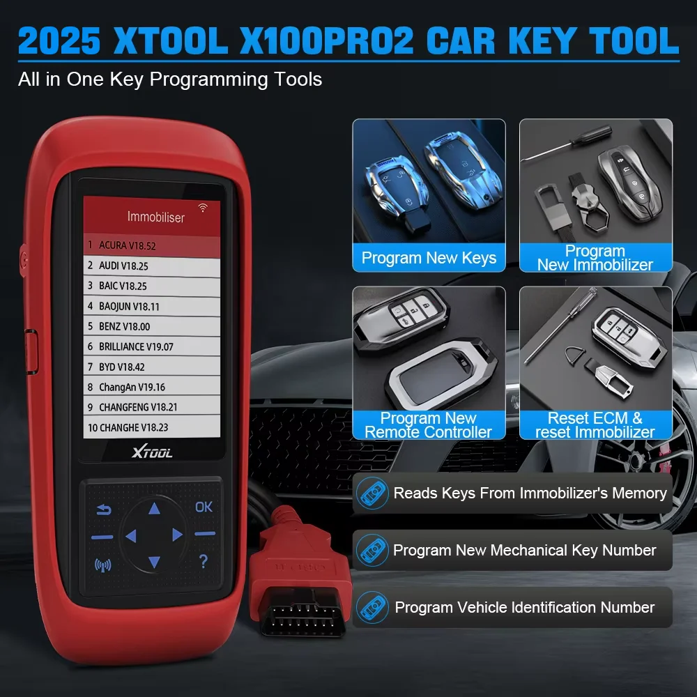 X100 Pro2 OBD2 Scanner | Key Programmer & EEPROM Adapter | Lifetime Free Updates - Thumbnail 4