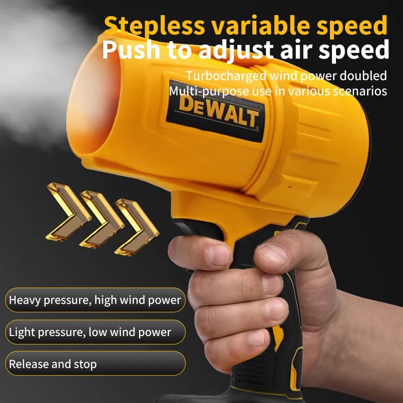 DeWalt 20V MAX Cordless Blower | High-Velocity 30,000 RPM Turbo Fan | Worksite & Garage Dust & Debris Cleanup Tool - Thumbnail 3