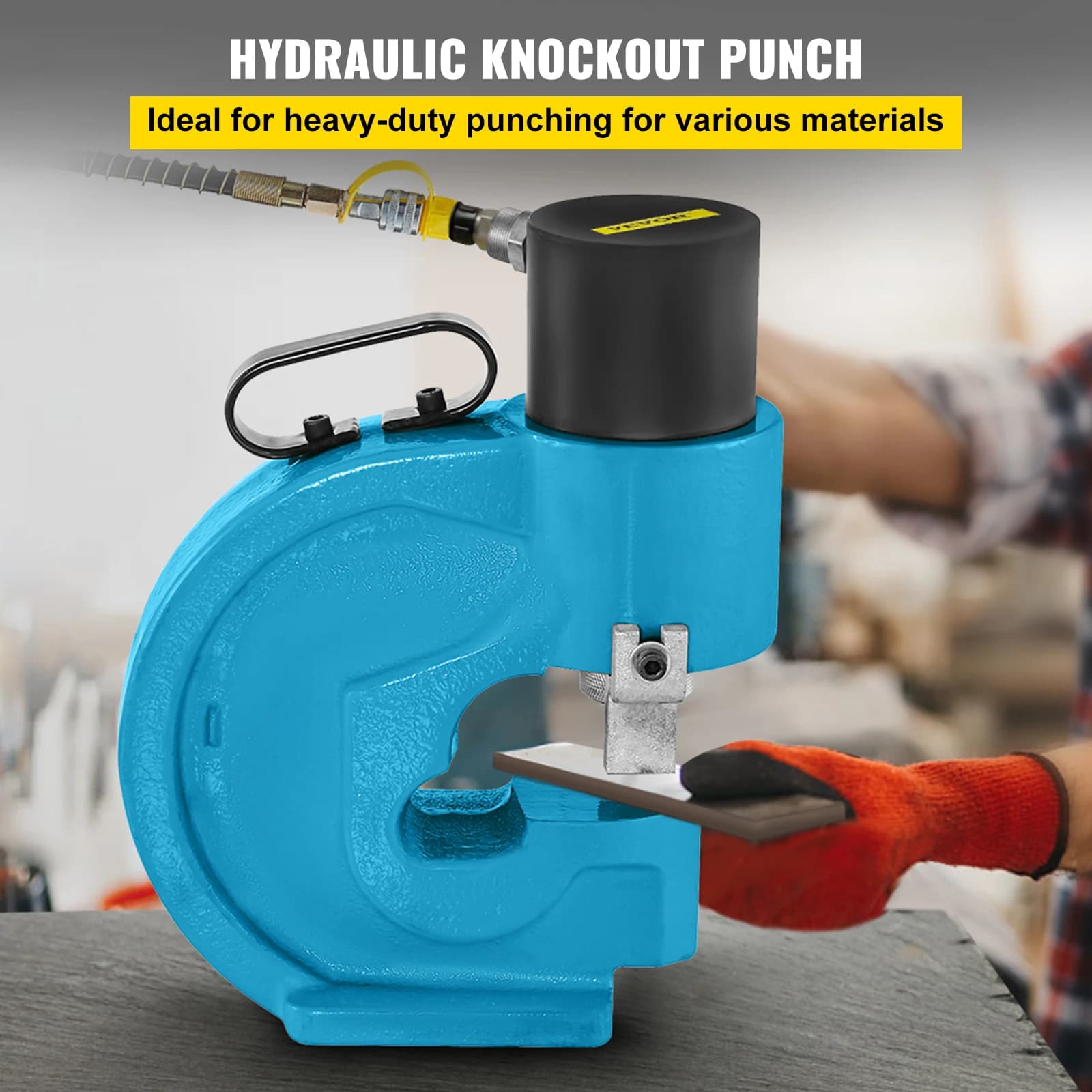 SucceBuy  CH-70 Hydraulic Split Hole Puncher 35T Hole Digger Force Punching Tool Kit Iron Plate Copper Aluminum Stainless Steel - Thumbnail 2
