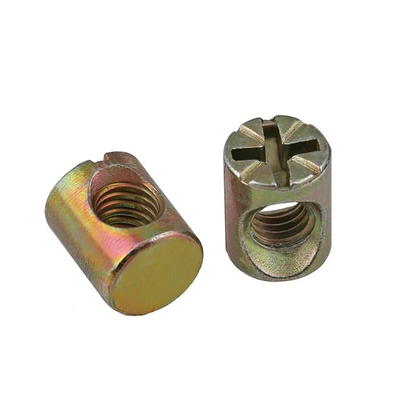 Dowel Barrel Nuts | Hammer-Embedded for Wood Furniture | M6 M8 Horizontal Hole Fasteners - Thumbnail 3