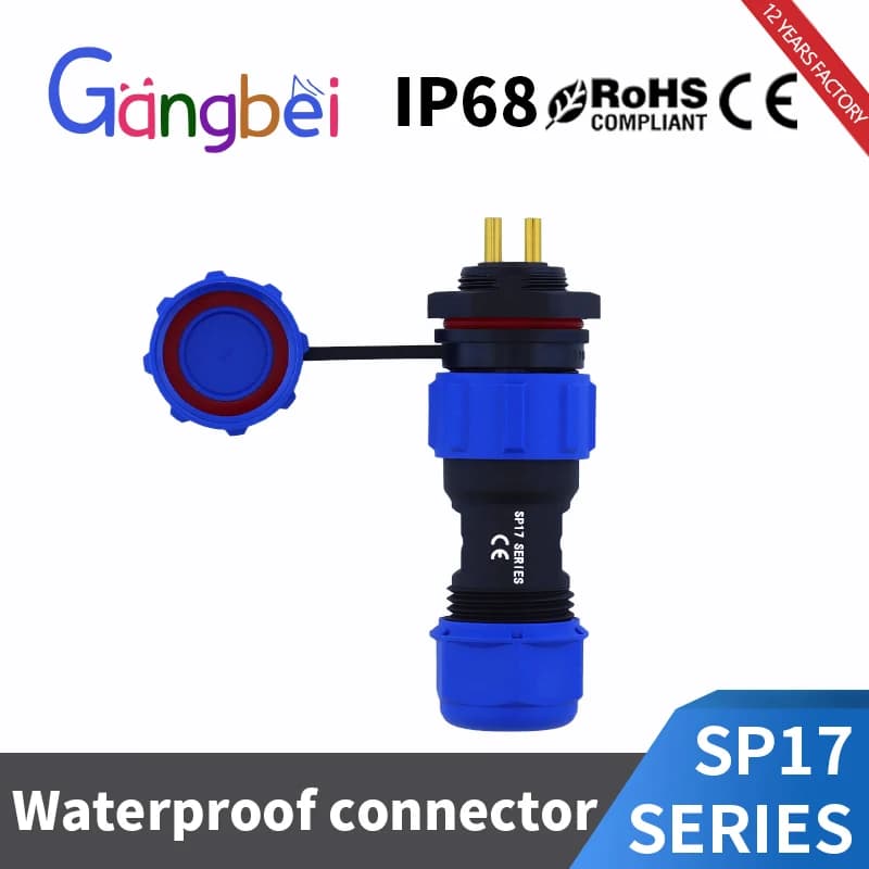 IP68 Waterproof Connector | SP17 Series Threaded Cable Gland | 2-10 Pin Options - Thumbnail 3