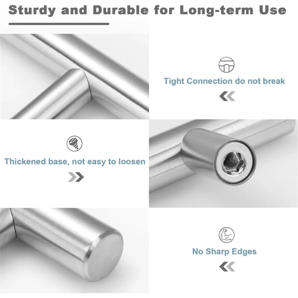 Stainless Steel Cabinet Pulls | Premium Bar Handles | Modern Kitchen Hardware - Thumbnail 4