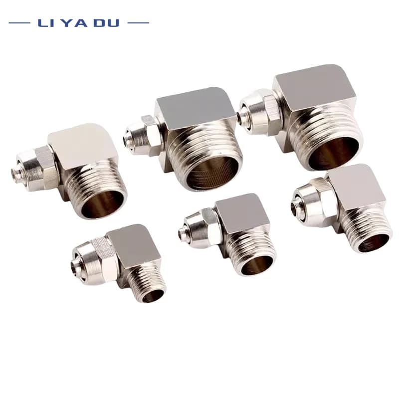 Brass Pneumatic Fittings | Quick-Connect Threaded Adapters | 1/8 to 1/2 NPT | 6-12mm OD - Thumbnail 2
