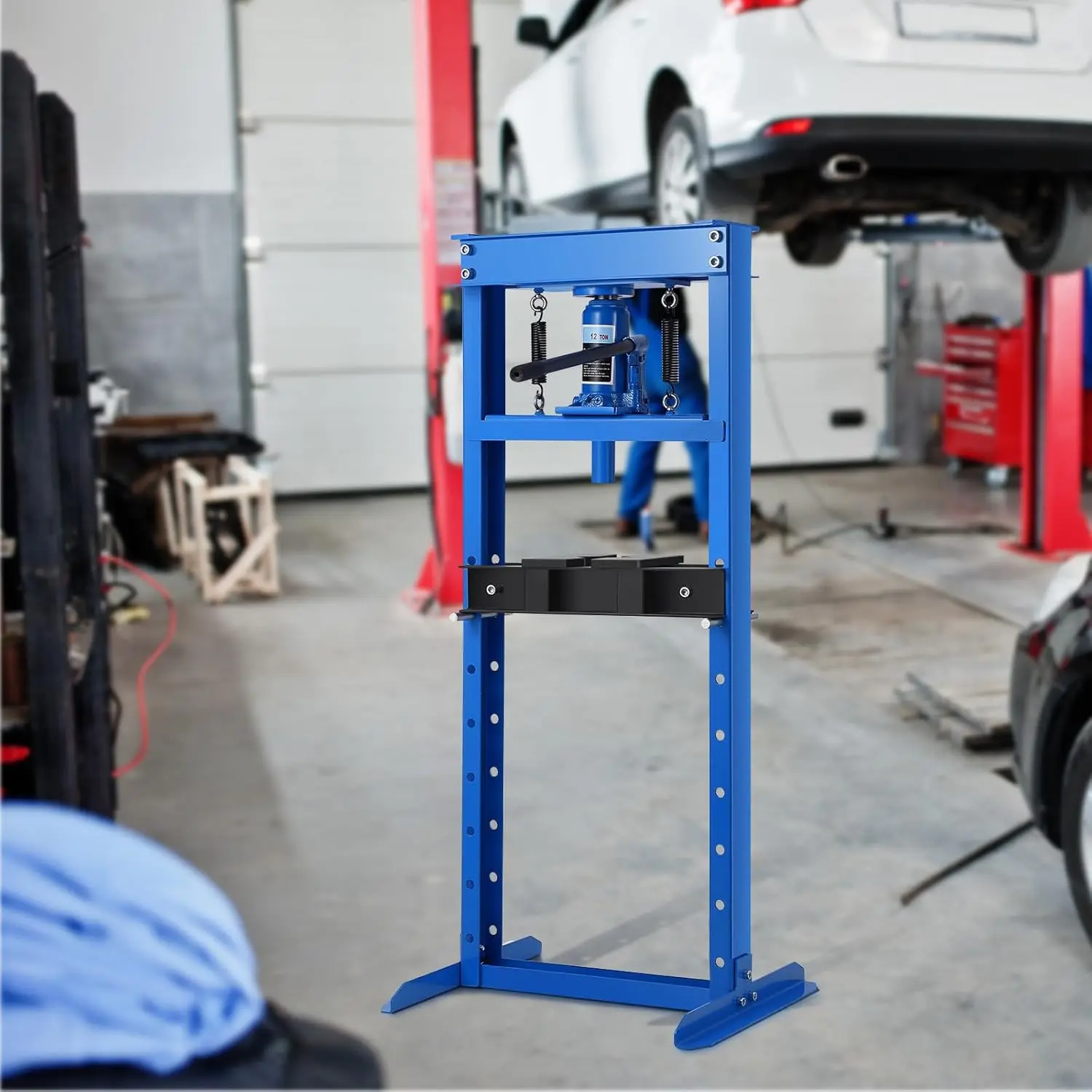 12-Ton H-Frame Hydraulic Shop Press | Heavy-Duty Metalworking & Bearing Service - Thumbnail 2